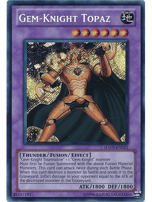 Gem-Knight Topaz - HA05-EN021 - Secret Rare Unlimited Edition