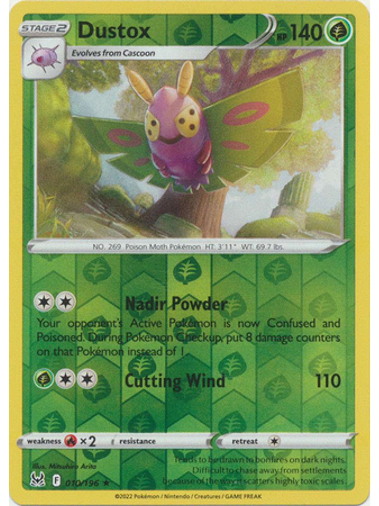 Dustox - 010/196 - Rare Reverse Holo 1