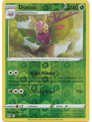 Dustox - 010/196 - Rare Reverse Holo