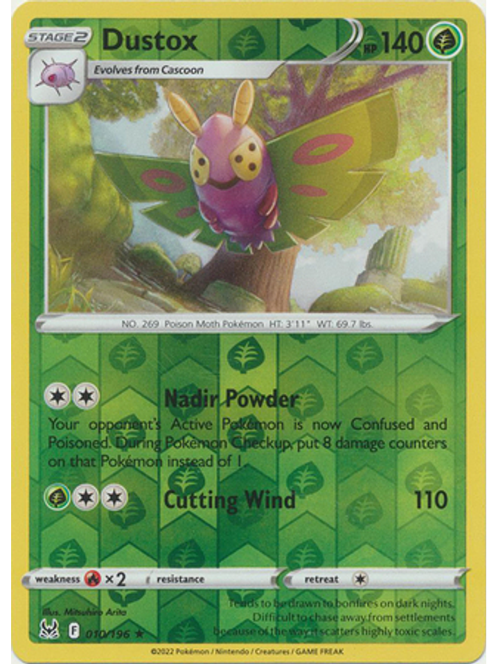 Dustox - 010/196 - Rare Reverse Holo 1