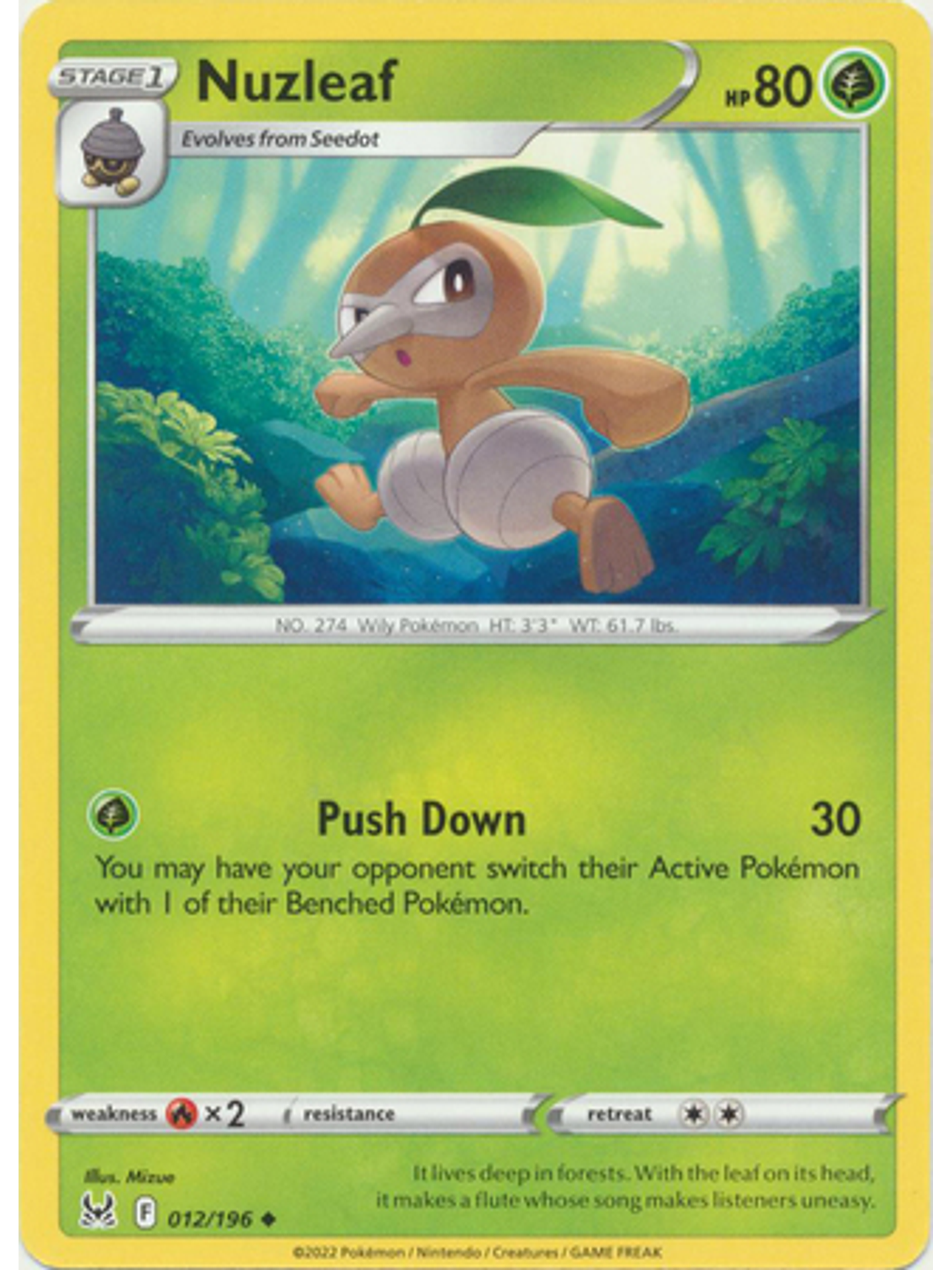 Nuzleaf - 012/196 - Uncommon 1