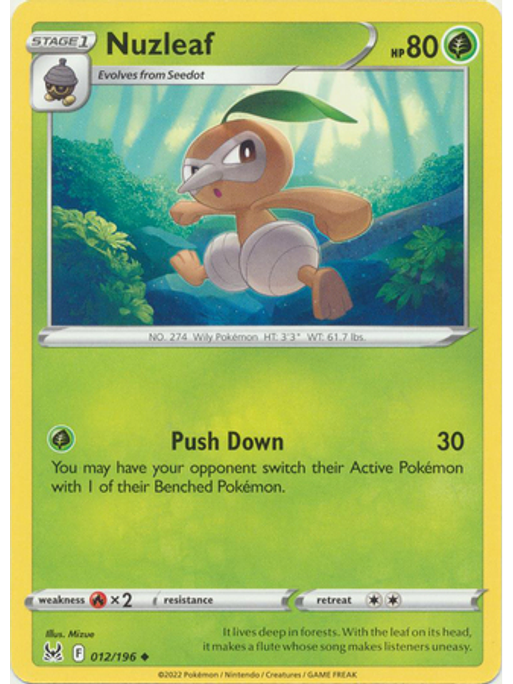 Nuzleaf - 012/196 - Uncommon 1