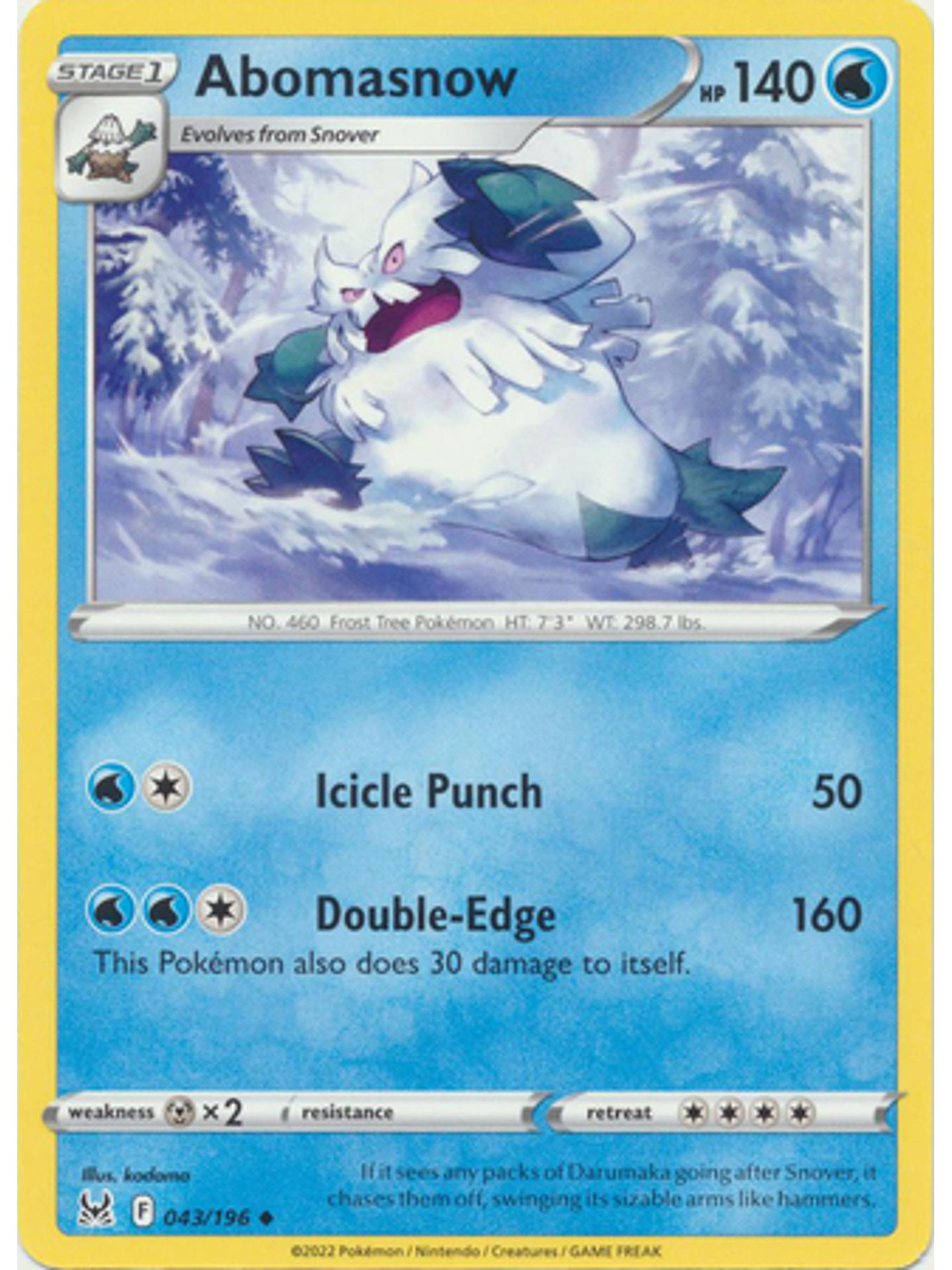 Abomasnow - 043/196 - Uncommon 1