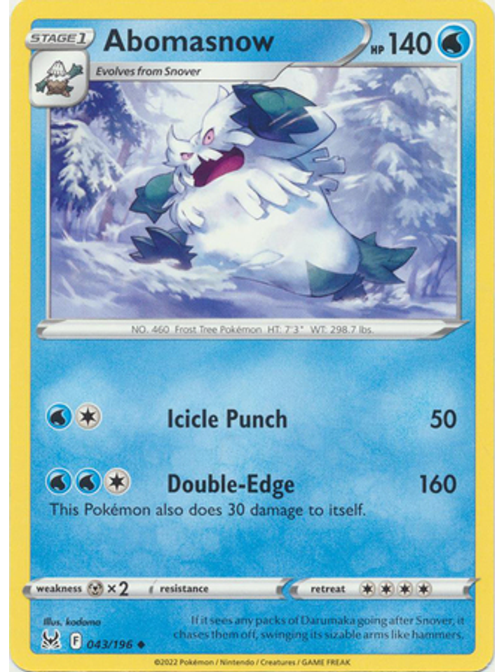 Abomasnow - 043/196 - Uncommon 1