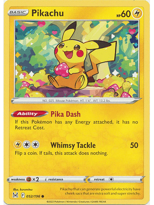 Pikachu - 052/196 - Common