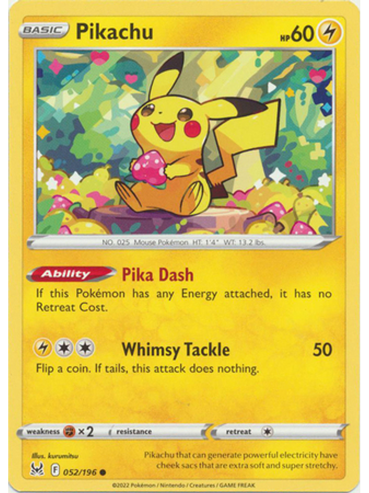 Pikachu - 052/196 - Common 1