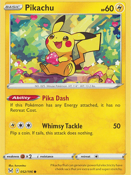 Pikachu - 052/196 - Common