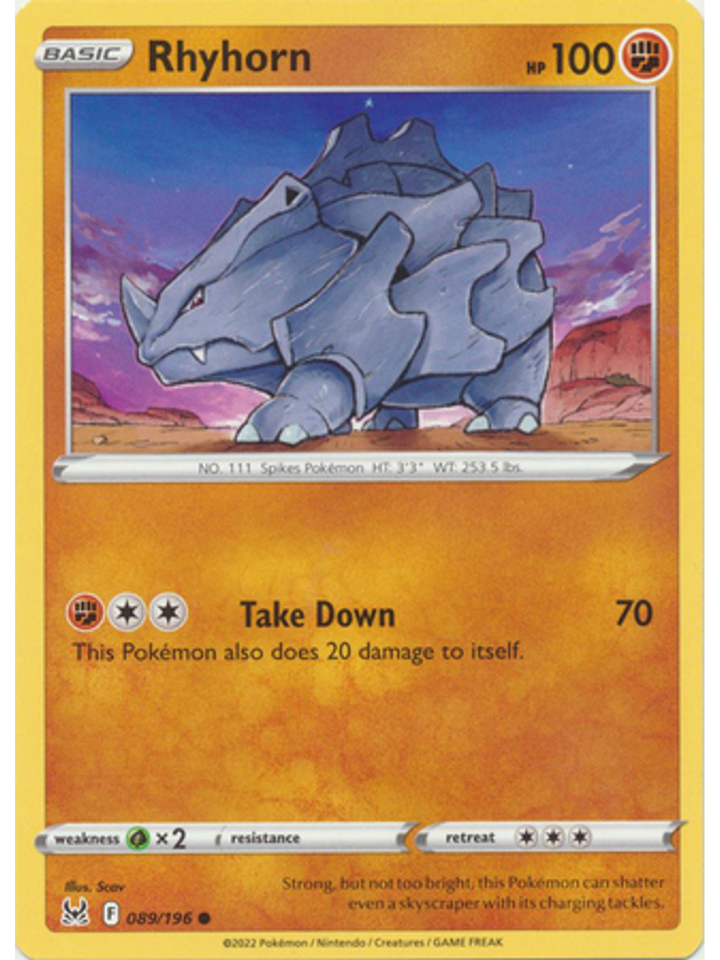 Rhyhorn - 089/196 - Common 1