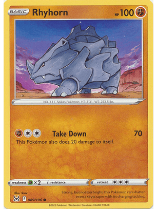 Rhyhorn - 089/196 - Common