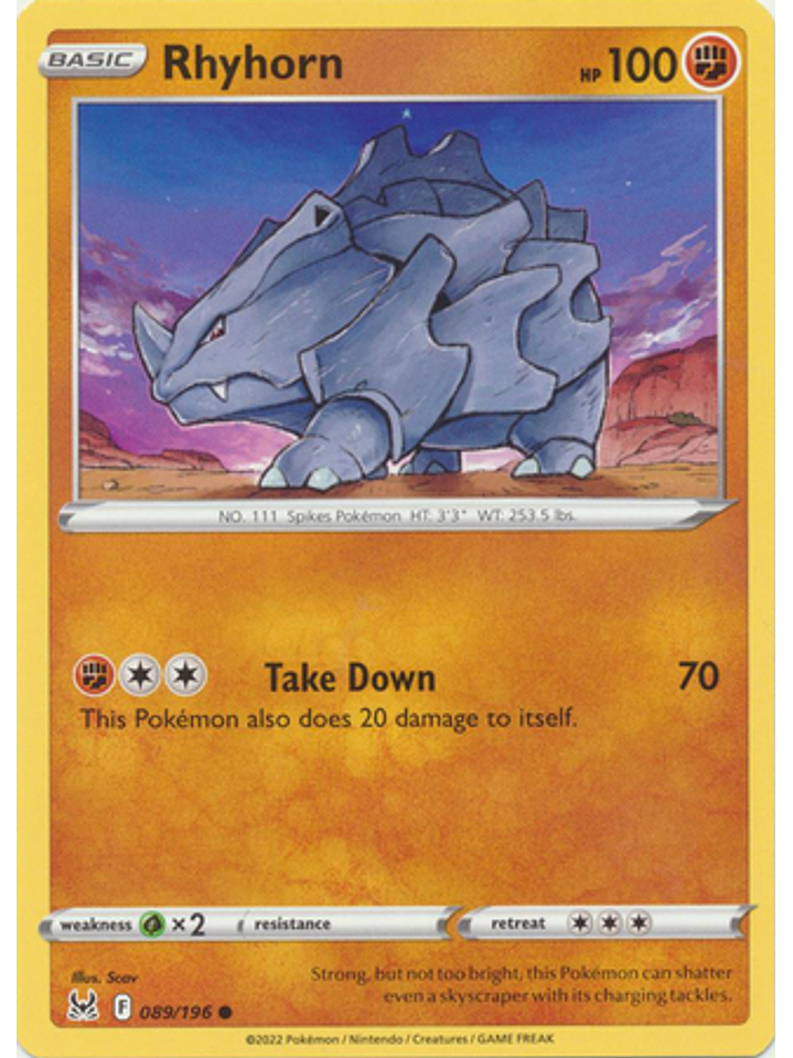 Rhyhorn - 089/196 - Common 1