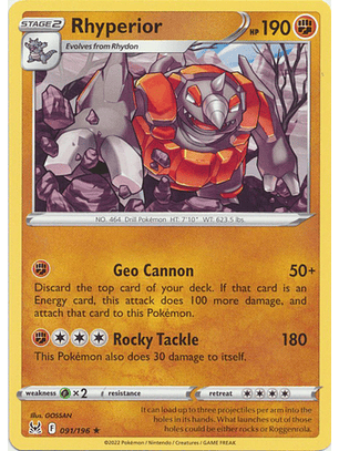 Rhyperior - 091/196 - Rare