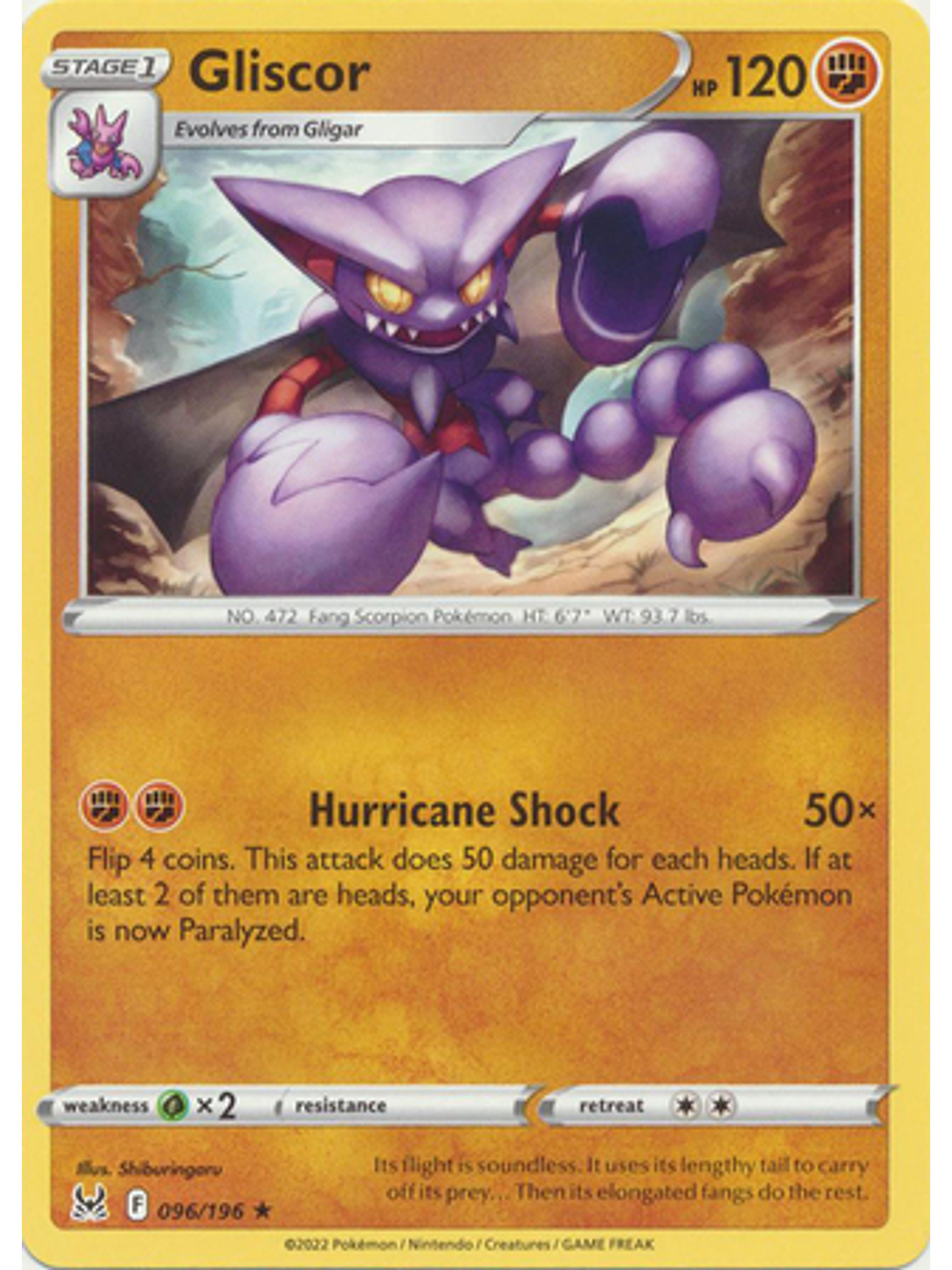 Gliscor - 096/196 - Rare 1