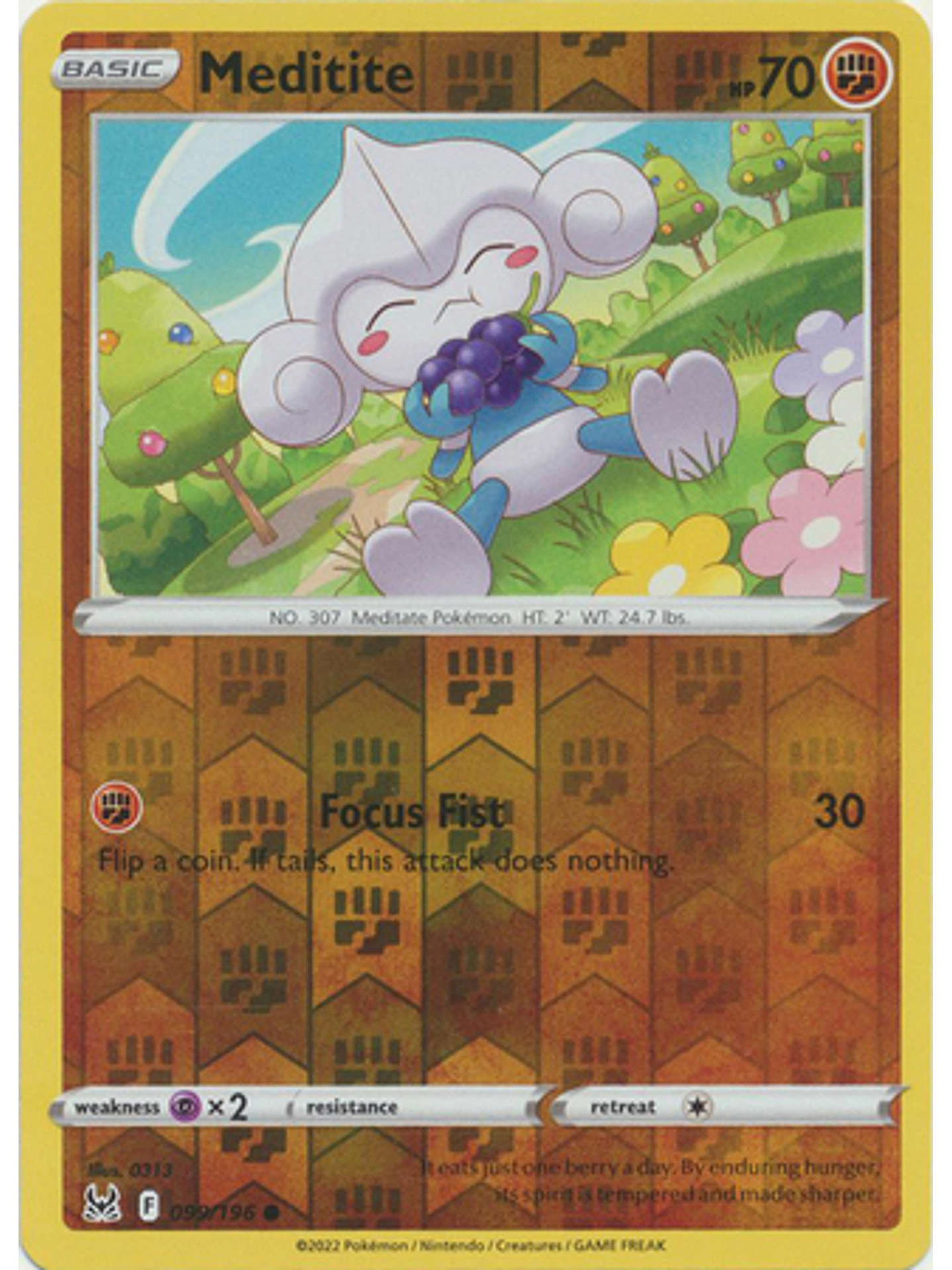 Meditite - 099/196 - Common Reverse Holo 1