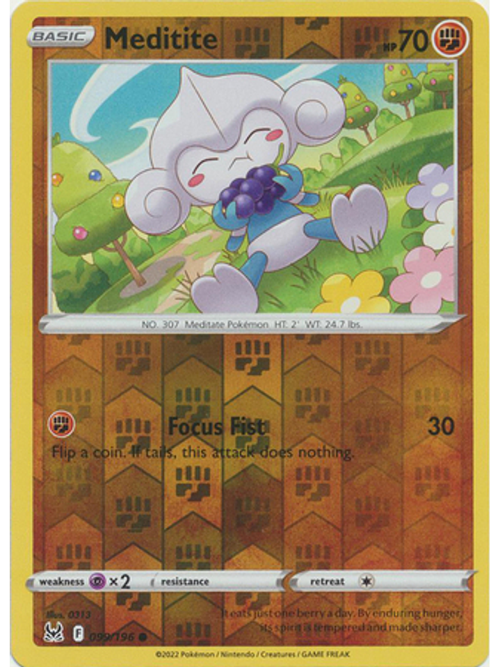 Meditite - 099/196 - Common Reverse Holo 1