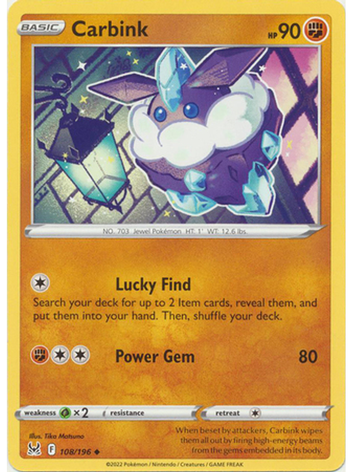 Carbink - 108/196 - Uncommon 1