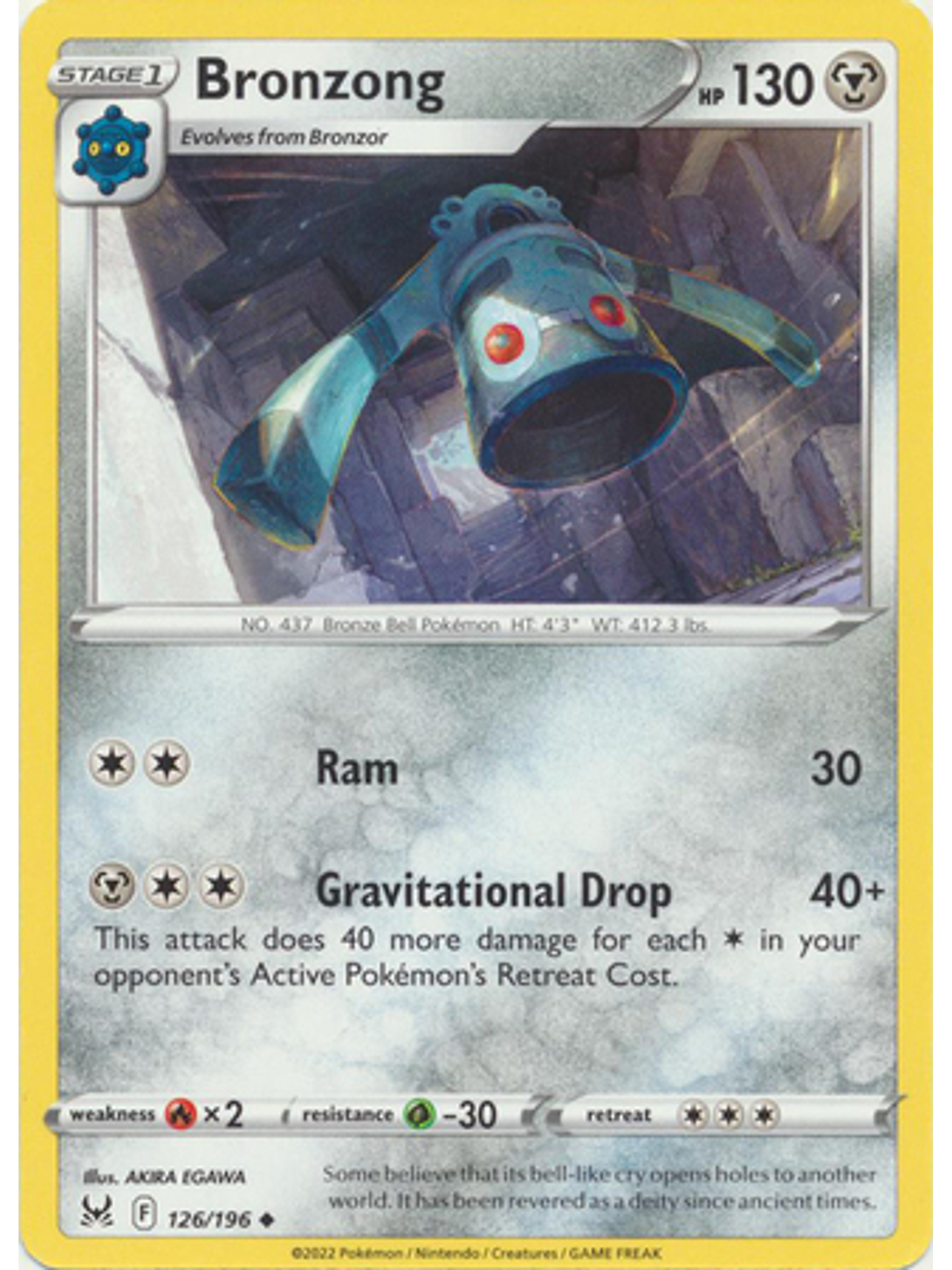 Bronzong - 126/196 - Uncommon 1