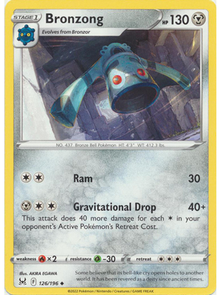 Bronzong - 126/196 - Uncommon 1