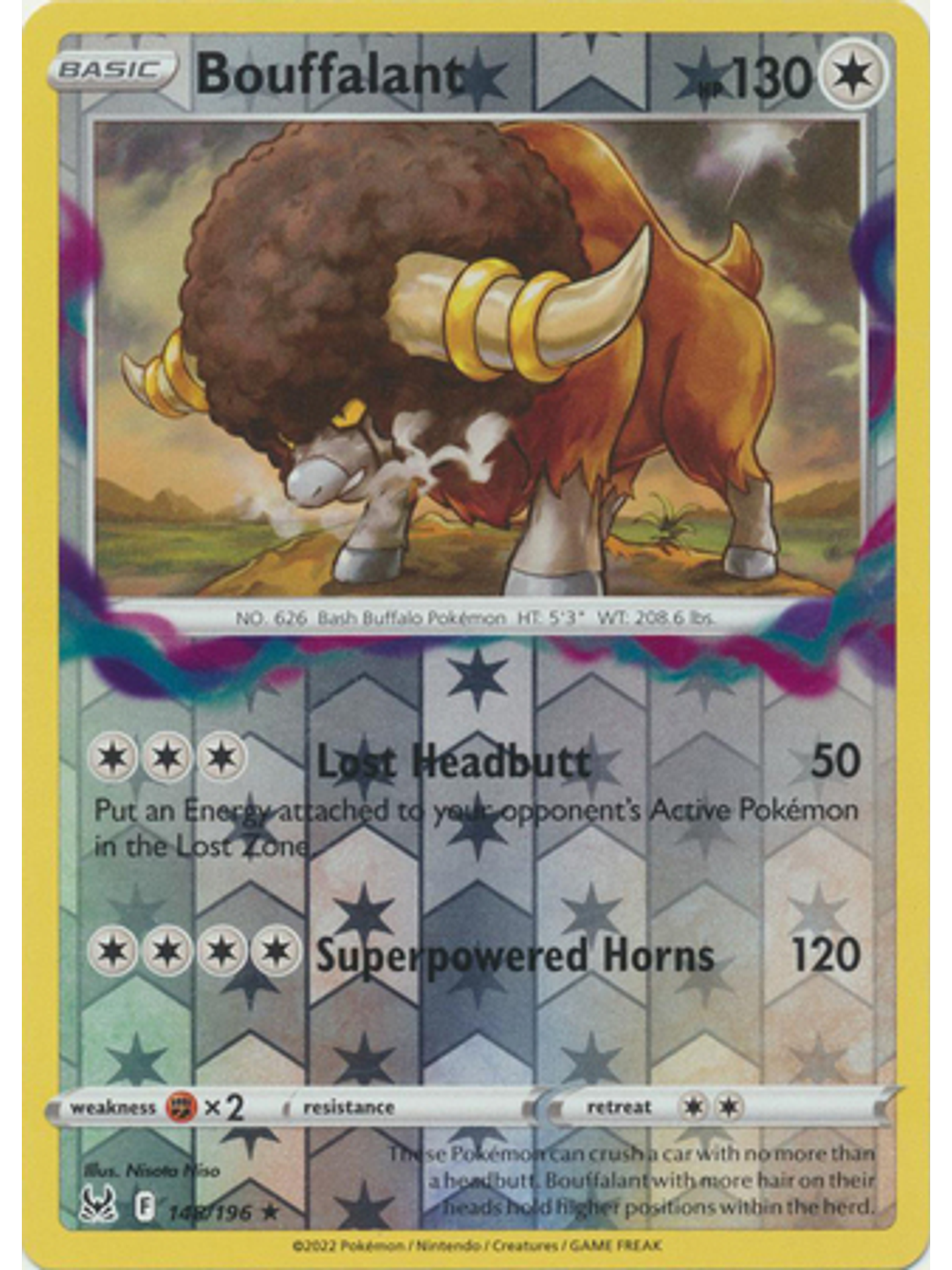 Bouffalant - 148/196 - Rare Reverse Holo 1