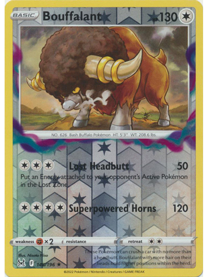 Bouffalant - 148/196 - Rare Reverse Holo 1
