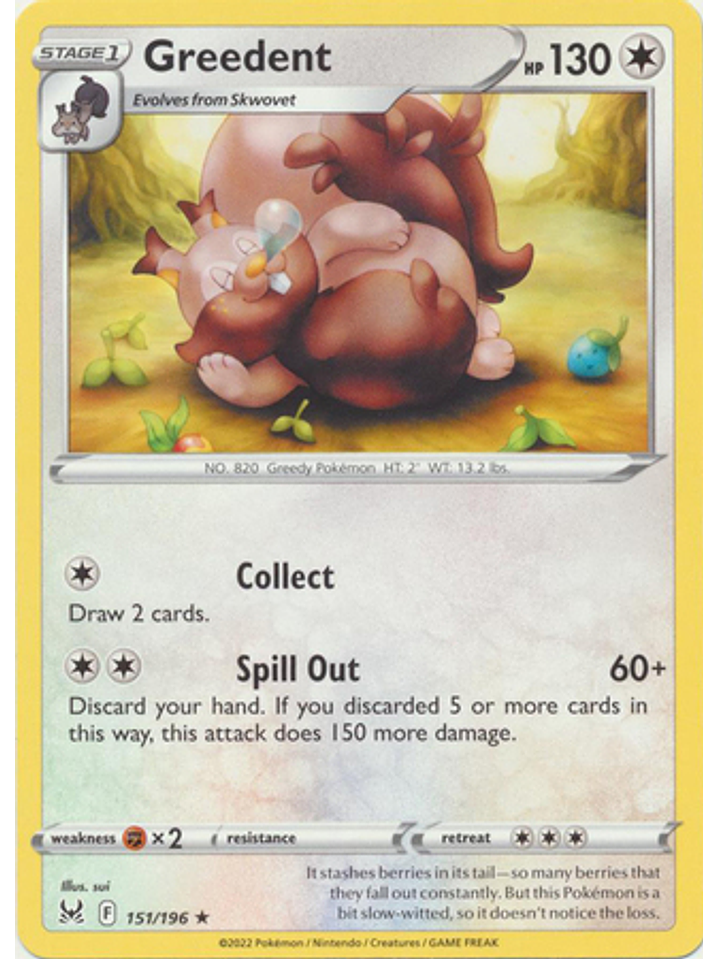 Greedent - 151/196 - Rare 1
