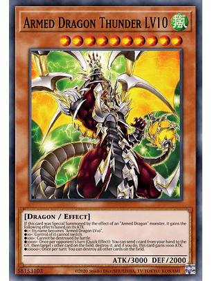 Armed Dragon Thunder LV10 - MP22-EN001 - Ultra Rare 1st Edition