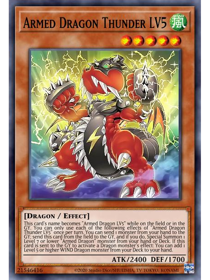 Armed Dragon Thunder LV5 - MP22-EN003 - Common 1st Edition 1