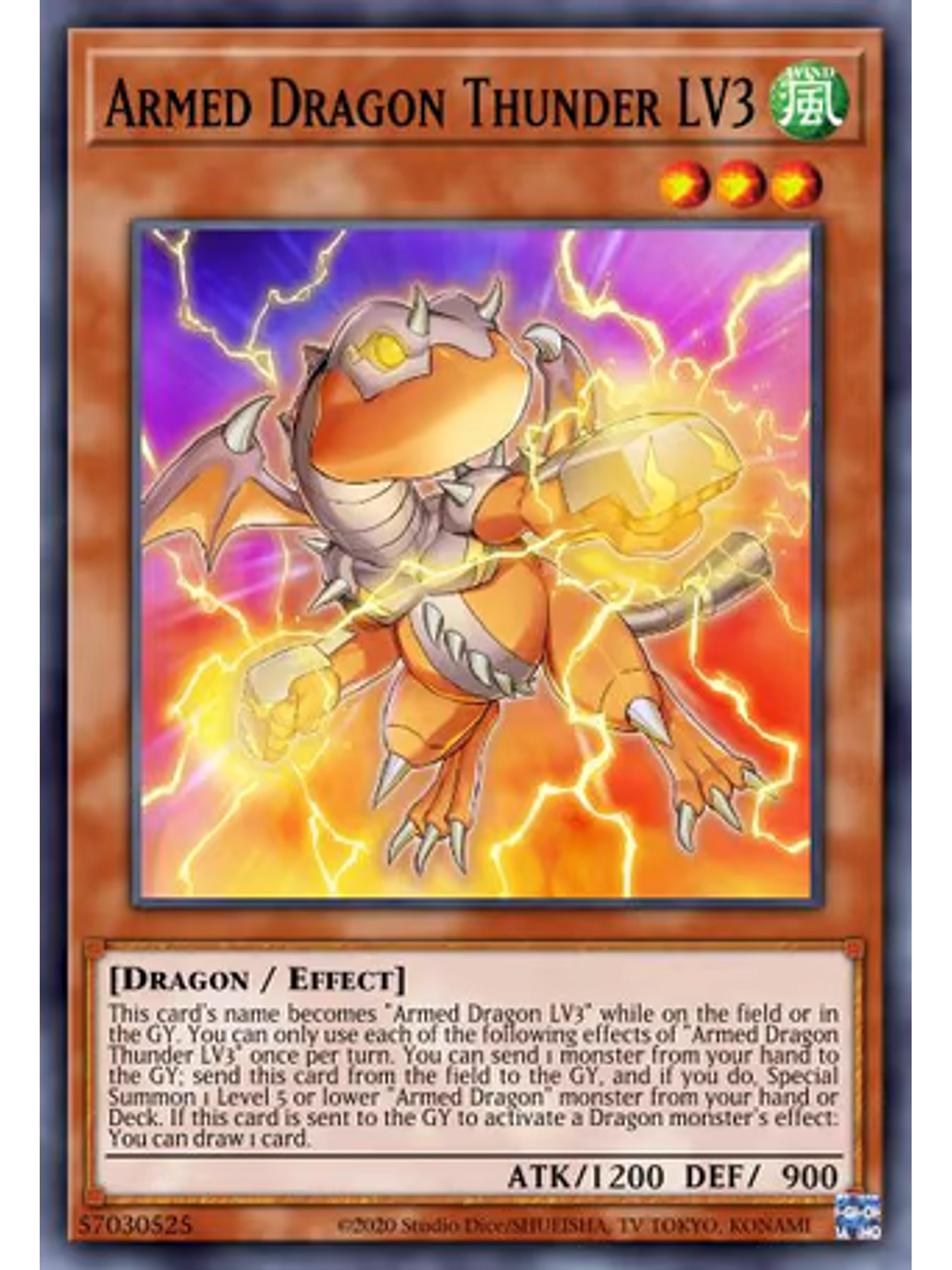 Armed Dragon Thunder LV3 - MP22-EN004 - Common 1st Edition 1