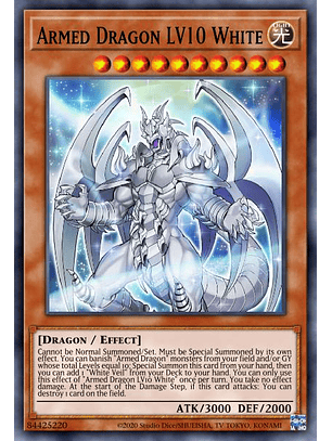 Armed Dragon LV10 White - MP22-EN005 - Rare 1st Edition