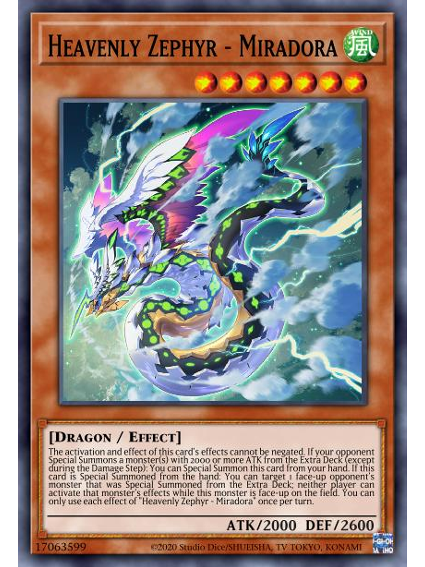 Heavenly Zephyr - Miradora - MP22-EN016 - Ultra Rare 1st Edition 1