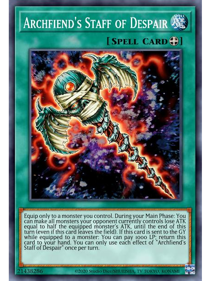 Archfiend's Staff of Despair - MP22-EN036 - Rare 1st Edition 1