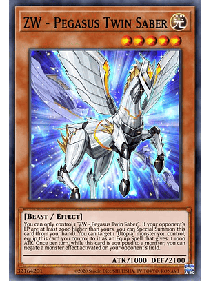 ZW - Pegasus Twin Saber - MP22-EN057 - Super Rare 1st Edition