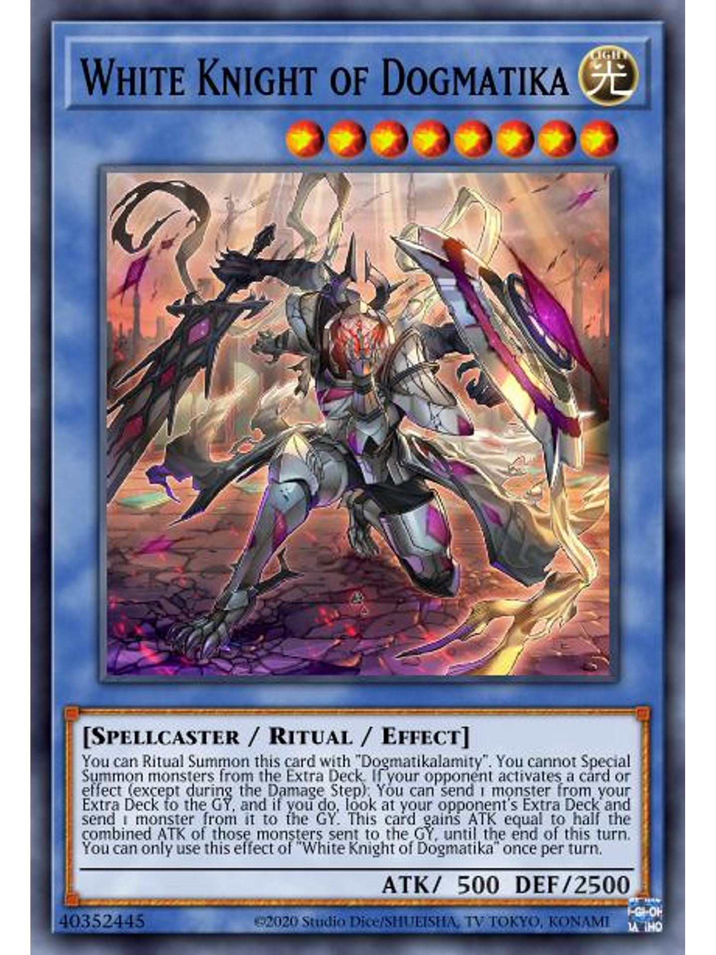 White Knight of Dogmatika - MP22-EN075 - Super Rare 1st Edition 1