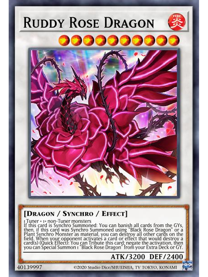 Ruddy Rose Dragon - MP22-EN077 - Prismatic Secret Rare 1st Edition 1