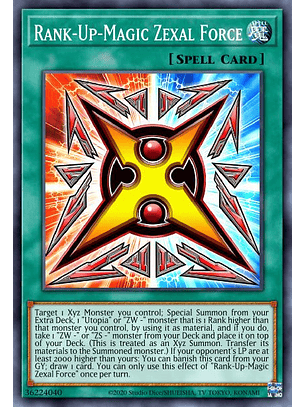 Rank-Up-Magic Zexal Force - MP22-EN090 - Rare 1st Edition