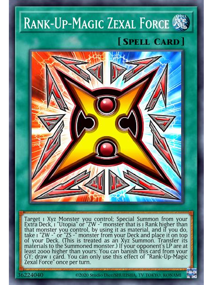 Rank-Up-Magic Zexal Force - MP22-EN090 - Rare 1st Edition 1