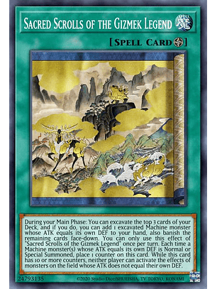 Sacred Scrolls of the Gizmek Legend - MP22-EN160 - Rare 1st Edition