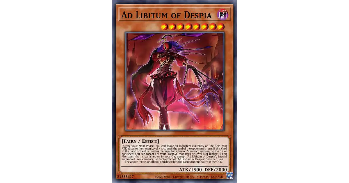 Ad Libitum Of Despia Carta Yugioh! Idioma Inglés Súper Rara