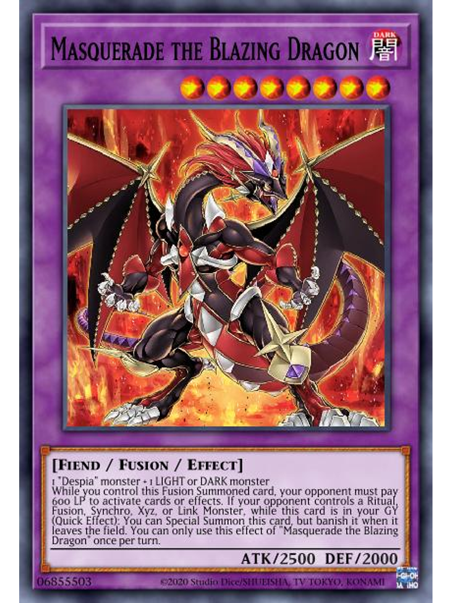 Masquerade the Blazing Dragon - MP22-EN208 - Super Rare 1st Edition 1