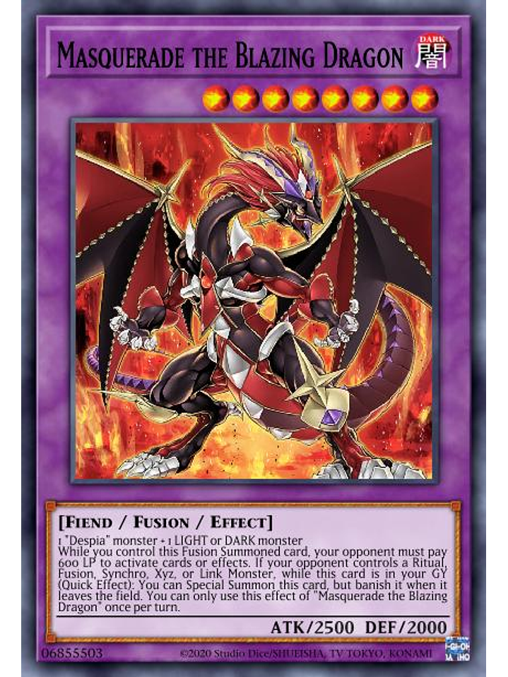 Masquerade the Blazing Dragon - MP22-EN208 - Super Rare 1st Edition 1