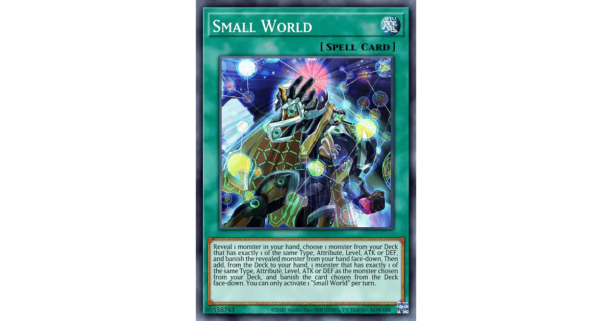small world yugioh card Yugioh Small World BODE-EN069 Secret Rare 1st Edition Near Mint main image 0
