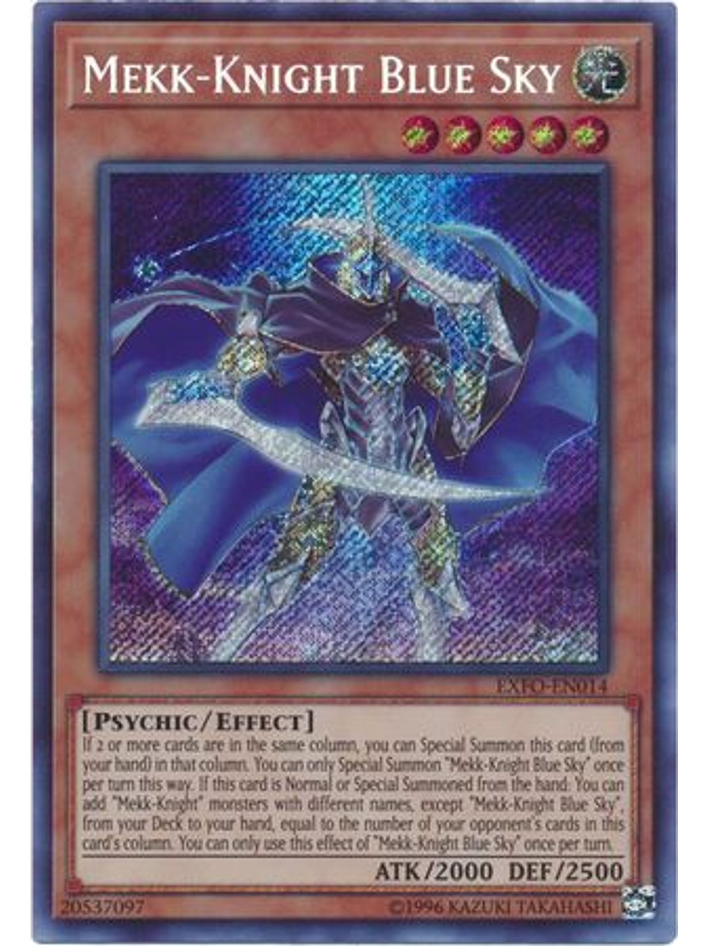 Mekk-Knight Blue Sky - EXFO-EN014 - Secret Rare Unlimited 1