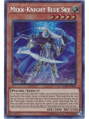 Mekk-Knight Blue Sky - EXFO-EN014 - Secret Rare Unlimited