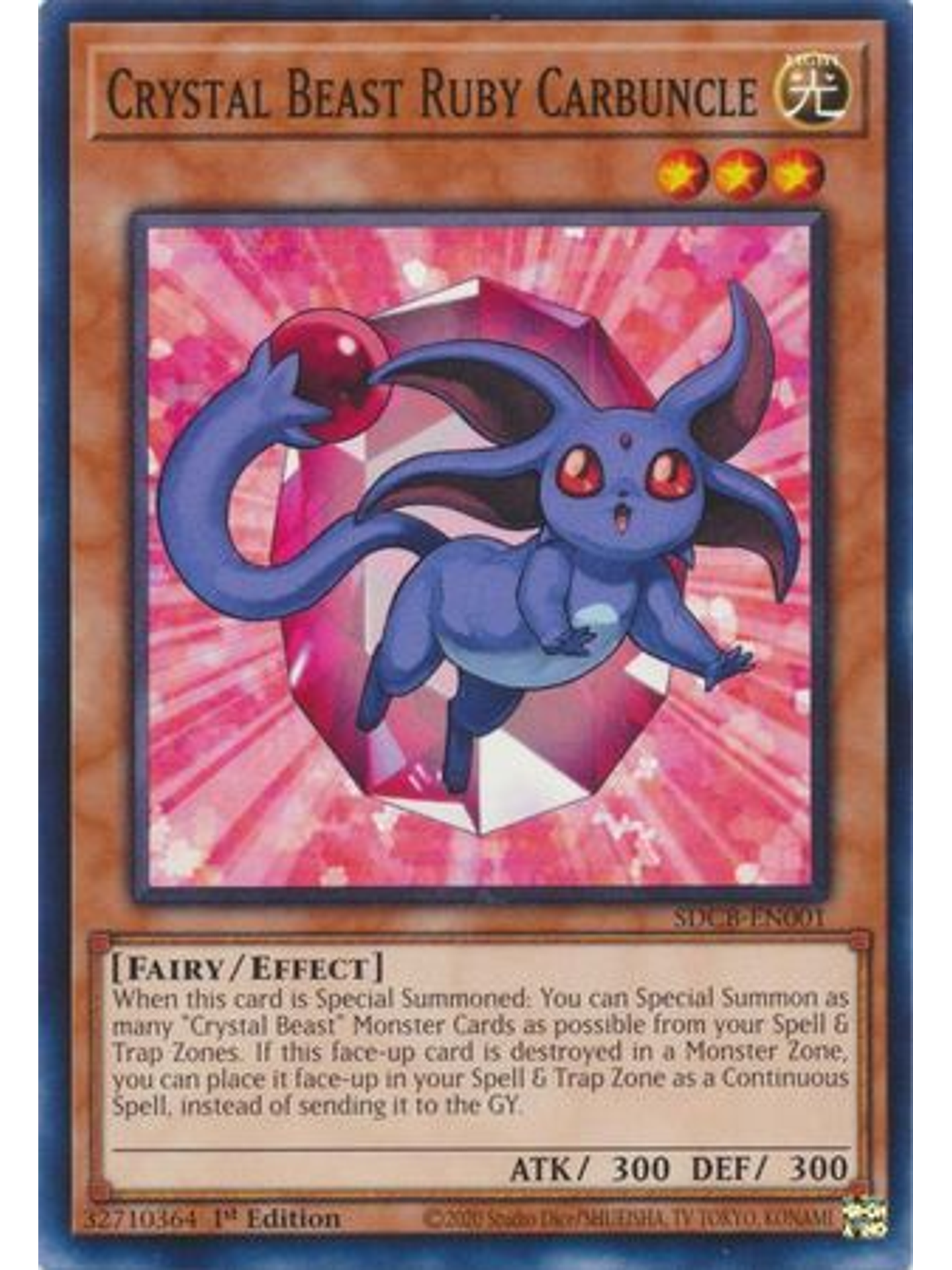 Crystal Beast Ruby Carbuncle - SDCB-EN001 - Common 1st Edition 1