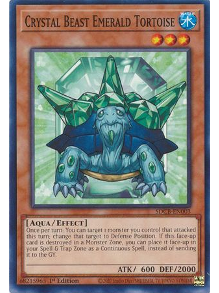 Crystal Beast Emerald Tortoise - SDCB-EN003 - Common 1st Edition 1