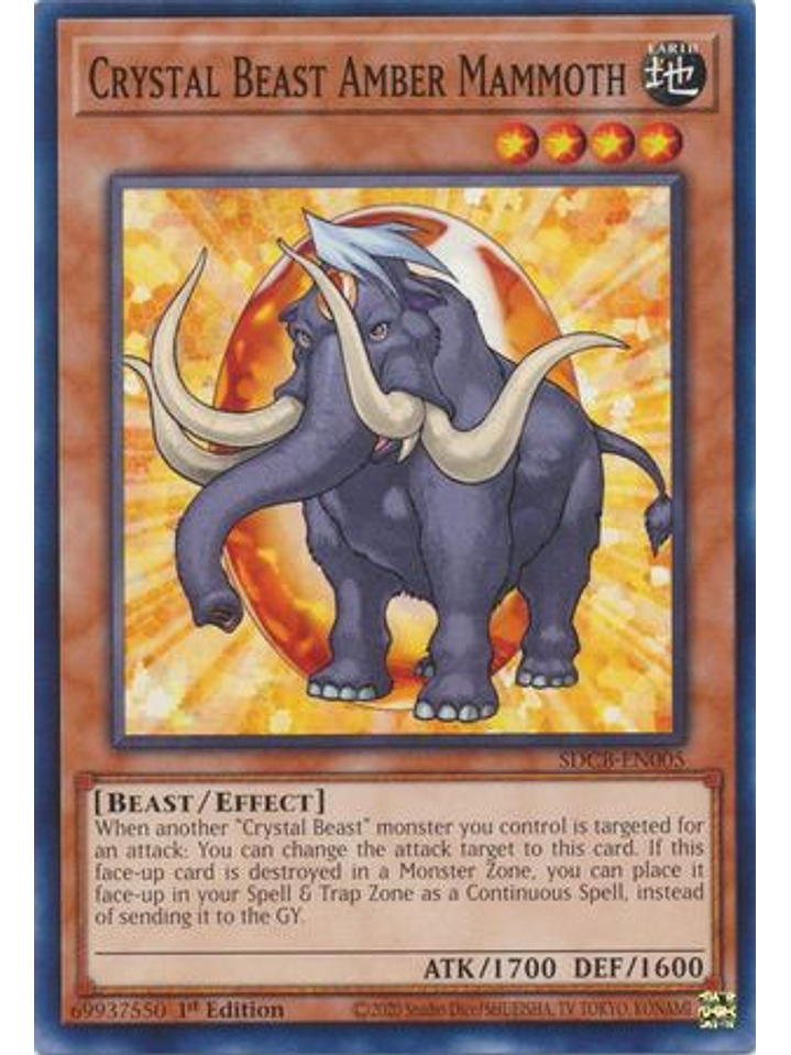Crystal Beast Amber Mammoth - SDCB-EN005 - Common 1st Edition 1