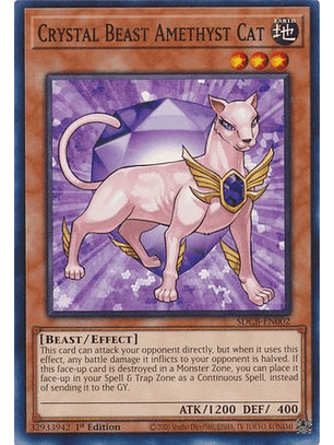 Crystal Beast Amethyst Cat - SDCB-EN002 - Common 1st Edition