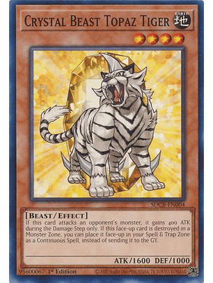 Crystal Beast Topaz Tiger - SDCB-EN004 - Common 1st Edition