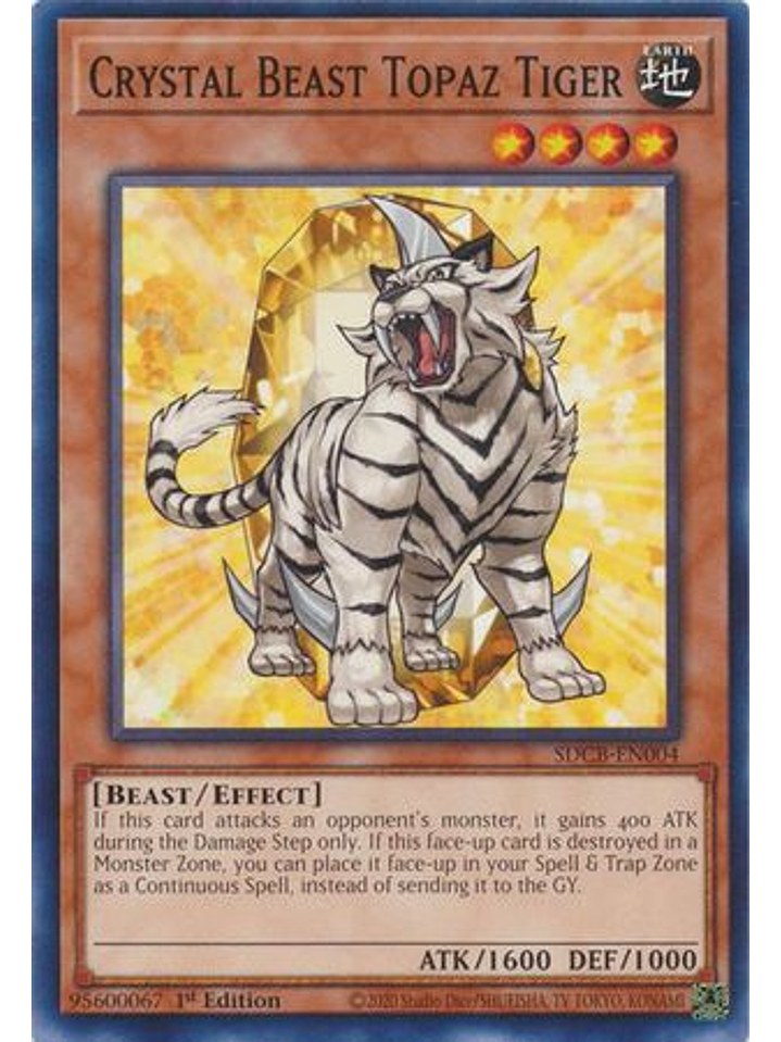 Crystal Beast Topaz Tiger - SDCB-EN004 - Common 1st Edition 1