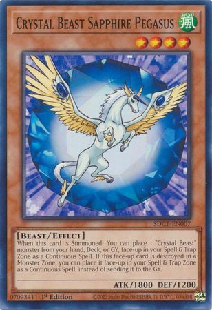 Crystal Beast Sapphire Pegasus - SDCB-EN007 - Common 1st Edition