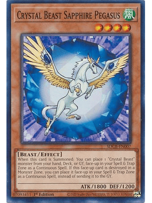 Crystal Beast Sapphire Pegasus - SDCB-EN007 - Common 1st Edition
